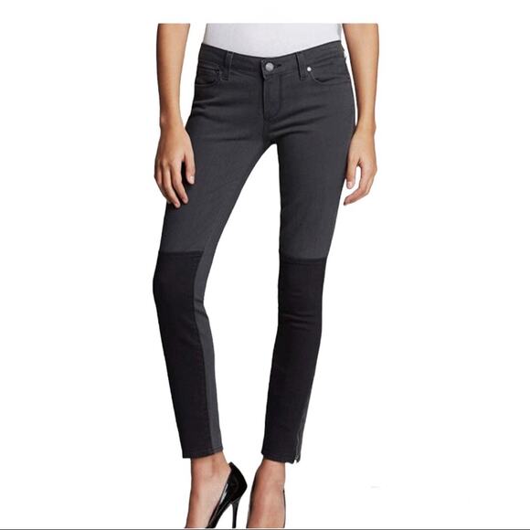 Paige Jeans Cara Color Block Ankle zip Grey - Picture 2 of 10